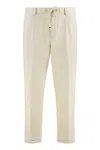Hugo Boss Textured Drawstring Trousers In Green