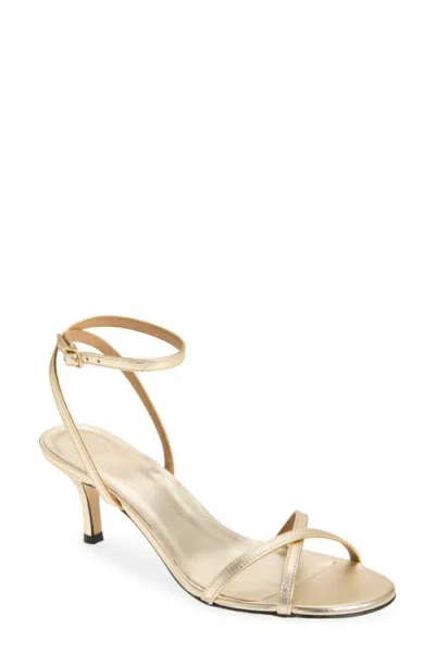 Hugo Boss Boss Cristas Ankle Strap Sandal In Gold
