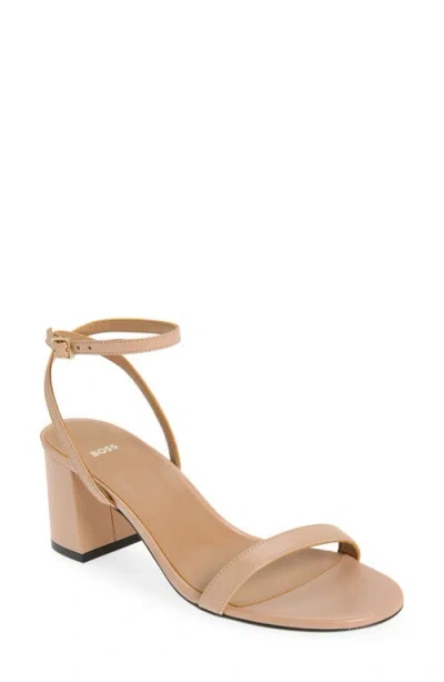 Hugo Boss Boss Cristas Ankle Strap Sandal In Pink