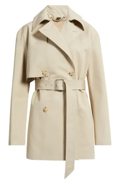 Hugo Boss Boss Cromas Belted Double Breasted Jacket In Neutral