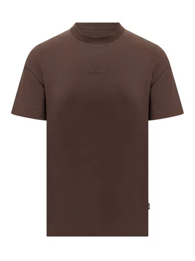 Hugo Boss Boss C-taut 23 T-shirt In Brown