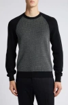 Hugo Boss Boss H-dairon Crewneck Virgin Wool & Cotton Sweater In Black