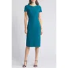 Hugo Boss Slit-front Business Dress With Gathered Details