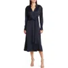 Hugo Boss Boss Daknota Belted Long Sleeve Dress In Blue