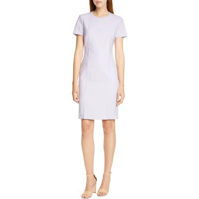 Hugo Boss Boss Daliria Stretch Wool Sheath Dress In Purple