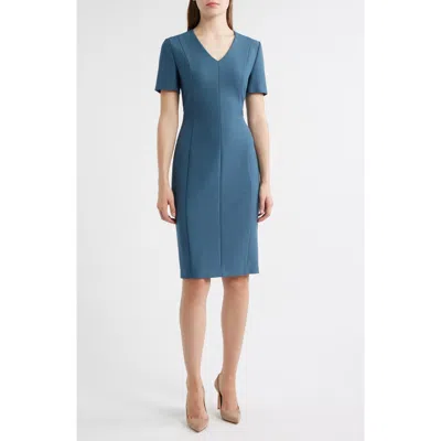 Hugo Boss Boss Damaisa Sheath Dress In Green