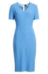 Hugo Boss Boss Damaisa Sheath Dress In Cornflower