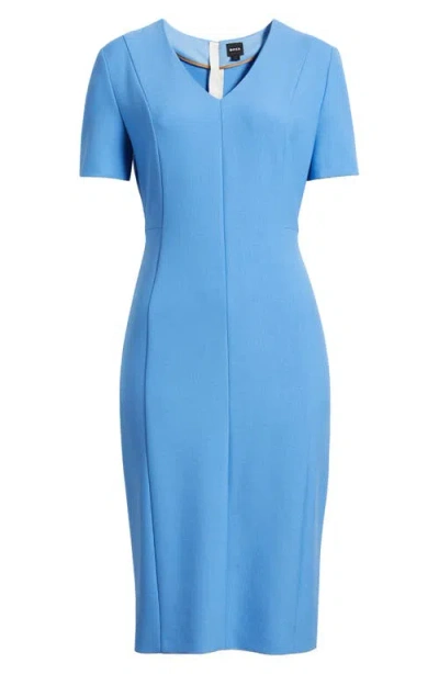 Hugo Boss Boss Damaisa Sheath Dress In Cornflower