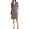 Hugo Boss Danorla Pinstripe Virgin Wool Sheath Dress In Mini Pinstripe Suiting