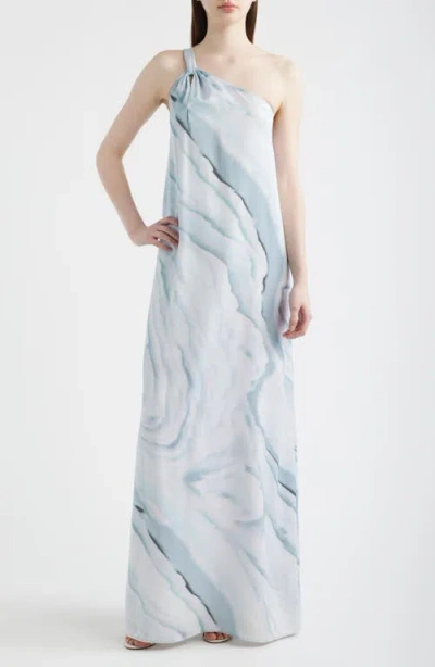 Hugo Boss Boss Dantea One-shoulder Dress In Blue