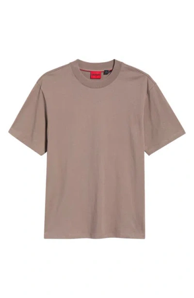 Hugo Boss Slub-interlock T-shirt In A Slim Fit In Neutral
