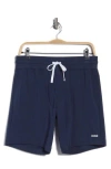 Hugo Boss Boss Dave Stretch Cotton Sleep Shorts In Blue