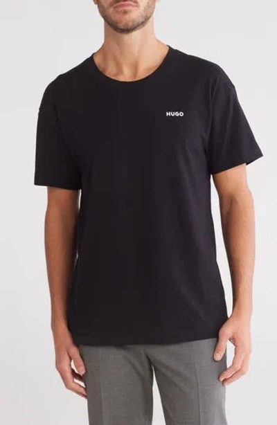 Hugo Boss Boss Dave Stretch Cotton T-shirt In Black