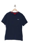 Hugo Boss Boss Dave Stretch Cotton T-shirt In Navy