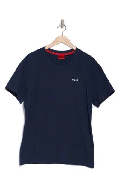 Hugo Boss Boss Dave Stretch Cotton T-shirt In Navy