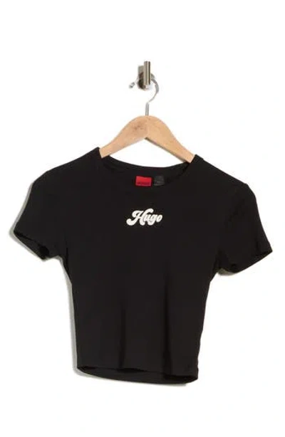 Hugo Boss Boss Delanor Logo T-shirt In Black