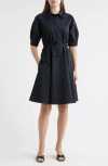 Hugo Boss Boss Delaurena Belted Stretch Cotton Shirtdress