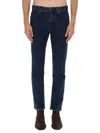 Hugo Boss Buttoned Slim-fit Jeans In Blue