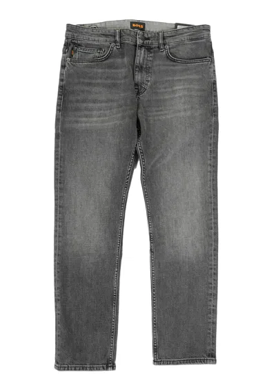 Hugo Boss Boss Delaware Slim Fit Jeans 019 Charcoal Grey In Gray