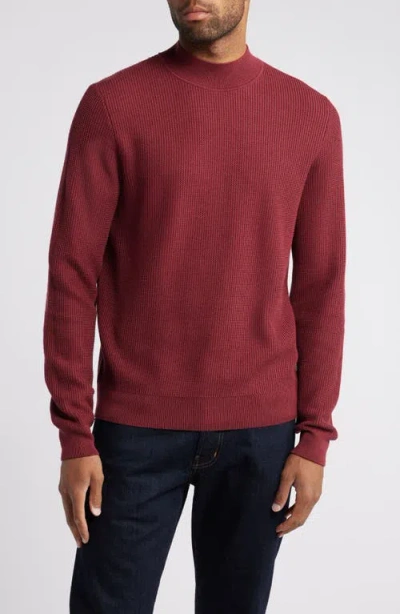 Hugo Boss Boss Derano Virgin Wool Blend Sweater In Dark Red