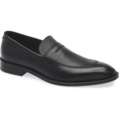 Hugo Boss Boss Derrek Leather Loafer In Black