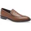 Hugo Boss Boss Derrek Leather Loafer In Medium Brown