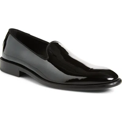 Hugo Boss Boss Derrek Patent Leather Venetian Loafer In Black