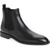 Hugo Boss Boss Derrek Plain Toe Chelsea Boot In Black