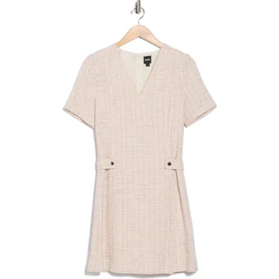 Hugo Boss Boss Destena Tweed Dress In Neutral