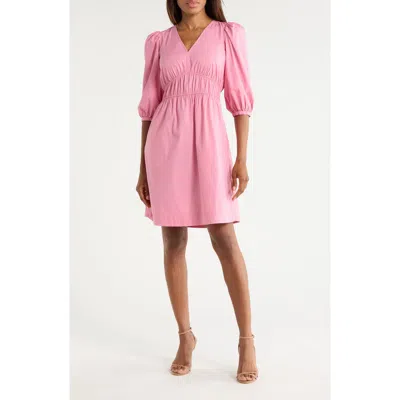 Hugo Boss Boss Dezzan V-neck Dress In Pink
