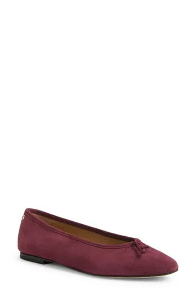 Hugo Boss Boss Diana Ballet Flat In Burgundy