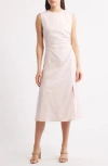 Hugo Boss Boss Dianah Fringe Trim Dress In Gray