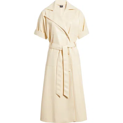 Hugo Boss Boss Dimira Belted Blazer Dress In Butter Friendly Leather