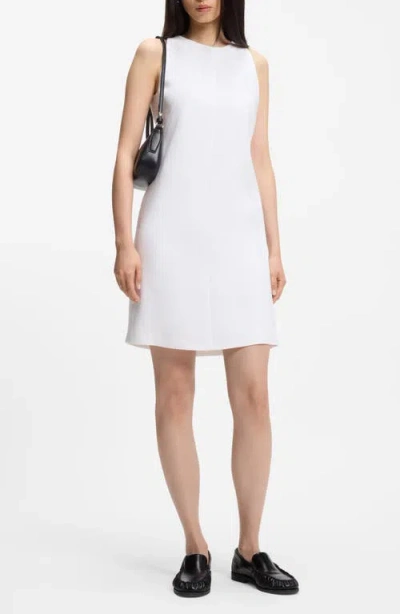 Hugo Boss Boss Dinderal Linen Blend Minidress In White