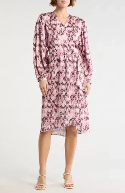 Hugo Boss Boss Divanta Long Sleeve Dress In Multi