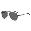 Hugo Boss Boss Dkrut Blk Stainless Steel Sunglasses In Gray