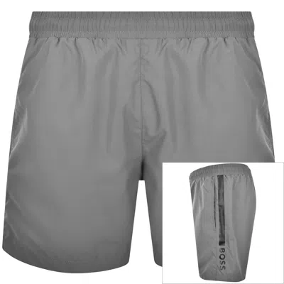 Hugo Boss Boss Dolphin Swim Shorts Grey In Gray