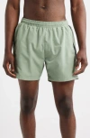 Hugo Boss Boss Dolphin Swim Trunks In Green