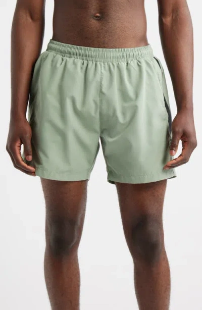 Hugo Boss Boss Dolphin Swim Trunks In Green