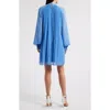 Hugo Boss Boss Dolumi Long Sleeve Shift Dress In Cornflower