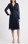 Hugo Boss Boss Dosala Long Sleeve Wrap Dress