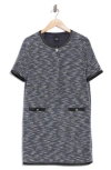 Hugo Boss Dotira Boucle Shift Dress In Gray