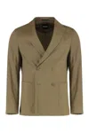 Hugo Boss Boss Double-breasted Linen Blend Jacket