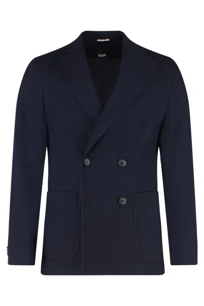 HUGO BOSS BOSS DOUBLE-BREASTED WOOL JACKET