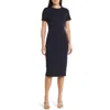 Hugo Boss Boss Dukeva Midi Sheath Dress In Sky Captain