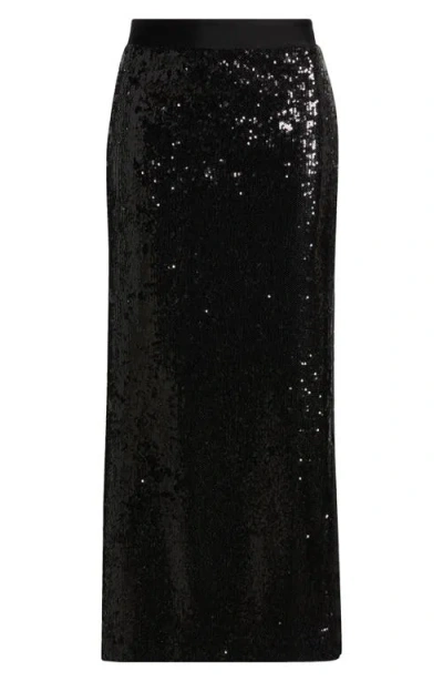 HUGO BOSS BOSS EBIBI SEQUIN MIDI SKIRT
