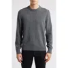 Hugo Boss Boss Ecaio Cotton Piqué Crewneck Sweater In Gray