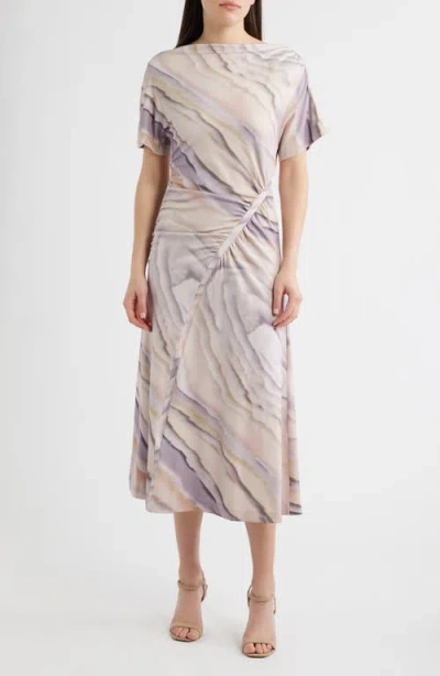 Hugo Boss Boss Ecaren Jersey Midi Dress In Multi