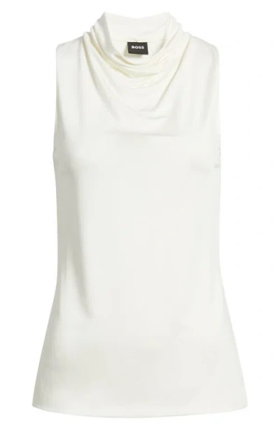 Hugo Boss Cowl-neck Sleeveless Top In Neutral