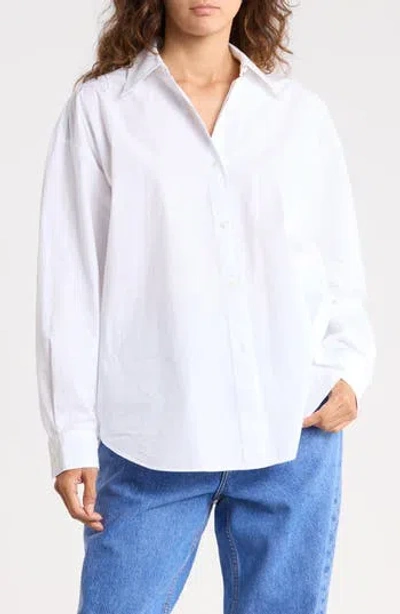 Hugo Boss Boss Elisana Cotton Button Shirt In White